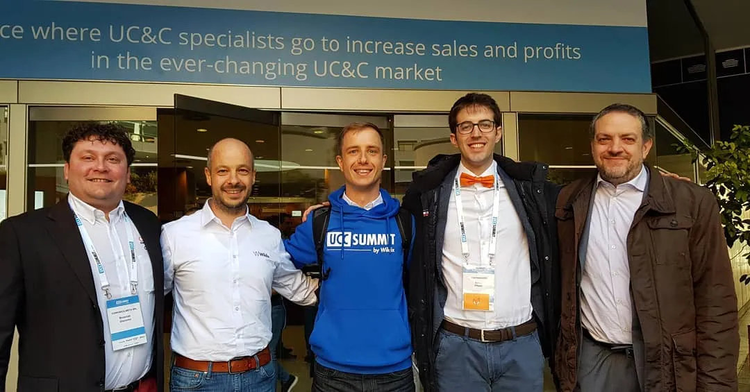 Filippo Battiti con altri partecipanti all'UCC Summit Barcellona 2019