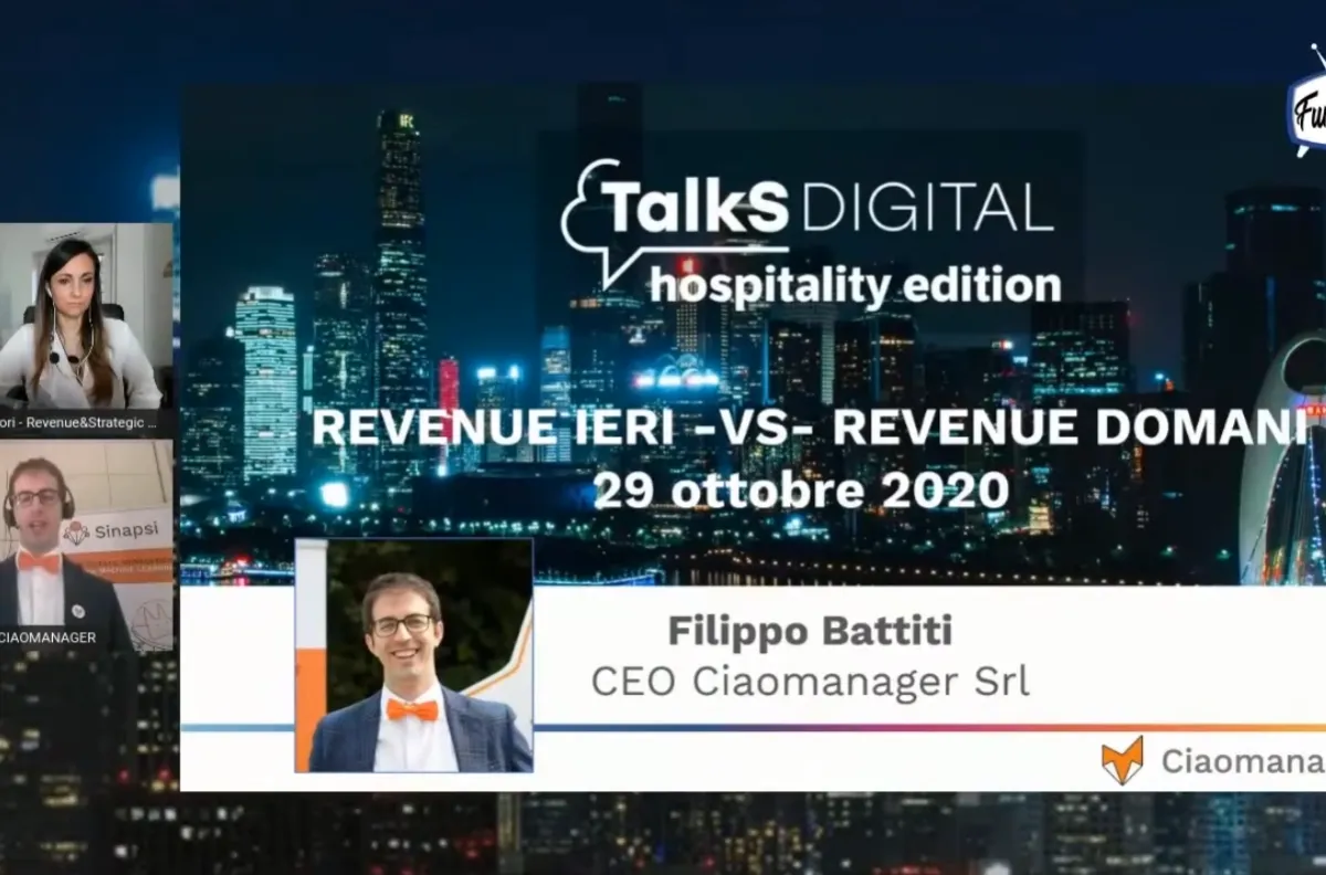 Filippo Battiti a Talks Digital Hospitality Edition - Revenue ieri vs revenue domani, 2020