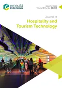 Copertina del Journal of Hospitality and Tourism Technology, Emerald Publishing