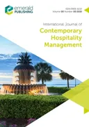 Copertina dell'International Journal of Contemporary Hospitality Management, Emerald Publishing