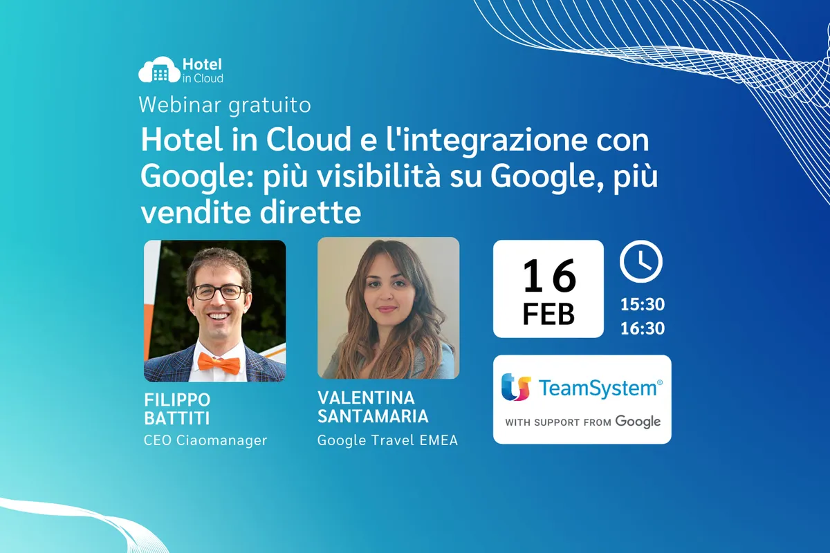 Webinar Hotel in Cloud e l'integrazione con Google, 2022