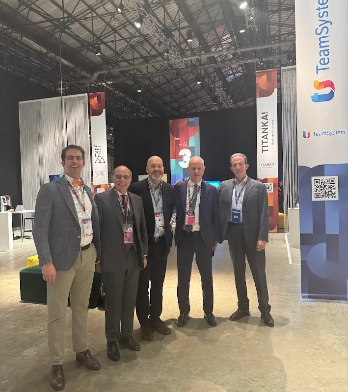 Filippo Battiti con il team TeamSystem a BTO 2024, Stazione Leopolda Firenze